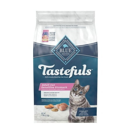 Blue Buffalo Tastefuls Sensitive Stomach Natural Adult Dry Cat Food  Chicken 7 Lb. Bag