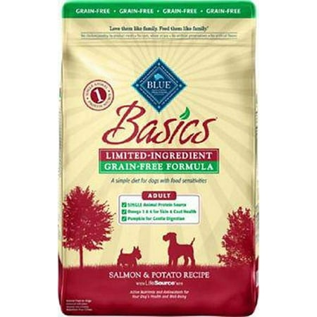 Blue Buffalo Basics Adult Grain-Free Limited Ingredient Salmon and Potato Recipe Dry Dog Food 22 Lb.