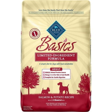 Blue Buffalo Basics Adult Limited Ingredient Salmon and Potato Recipe Dry Dog Food 24 Lb.