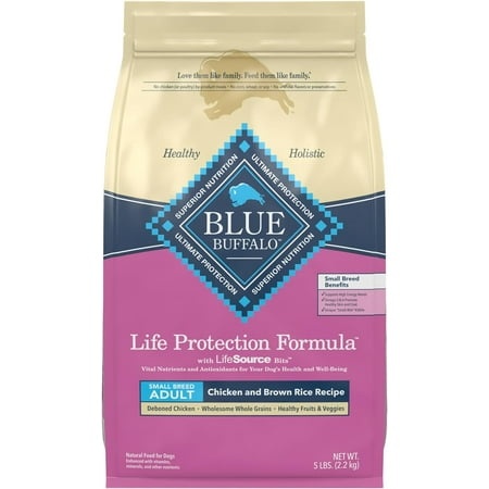 Blue Buffalo Life Protection Formula Natural Adult Small Breed Dry Dog Food  Chicken and Brown Rice 5-lb Trial Size Bag (2 Pack)