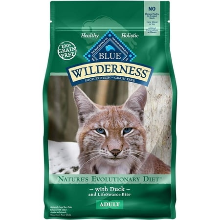 Blue Buffalo Wilderness High Protein Grain Free Natural Adult Dry Cat Food  Duck 2-lb