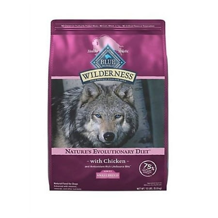 Blue Buffalo Wilderness High Protein Small Breed Adult Dry Dog Food Plus Wholesome Grains  Chicken 13 Lb.