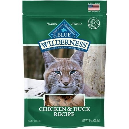 Blue Buffalo Wilderness Grain-Free Soft-Moist Chicken and Duck Recipe [Cat Crunchy Treats  Cat Soft Treats  Cat Supplies] 6 Oz (3 X 2 Oz)
