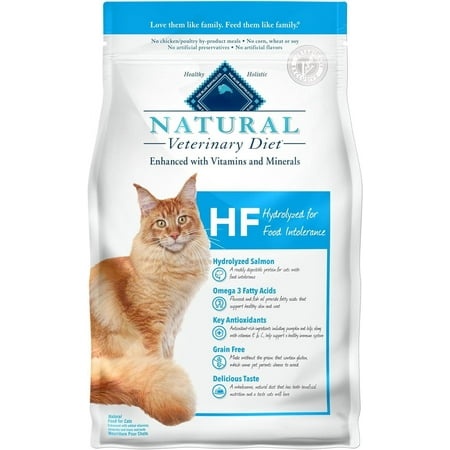 Natural Veterinary Diet HF Hydrolyzed for Food Intolerance Dry Cat Food  Salmon 7-lb Bag