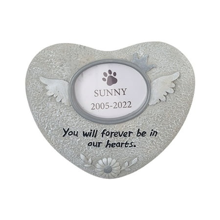 EIALIVE Recall Pet Tombstones Dog or Cat Memorial Stone Personalized with Waterproof Photo Dog or Catgrave Markers in Lawns and Garden Desktop Ornamen