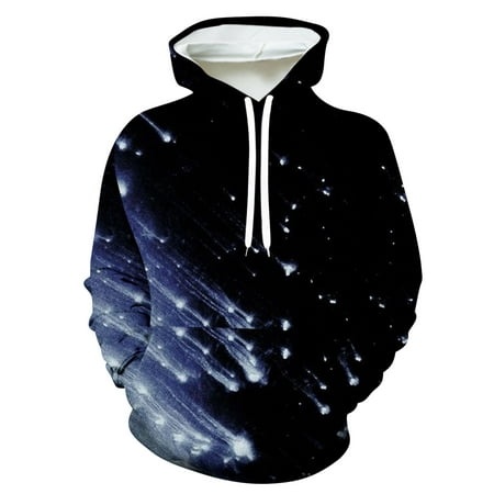 Graphic Hoodie for Men Stylish Casual  Christmas Unisex Hoodies 3D Print Pullover Hooded Sweatshirt with Big Pocket (X-Large  Purple)