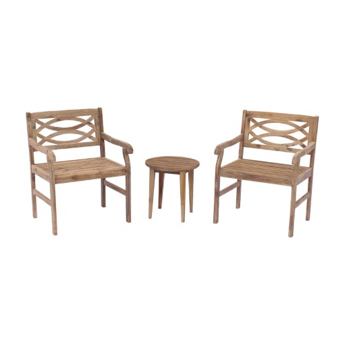 Courtyard Casual Fontana 3-Piece Wood Outdoor Bistro Set