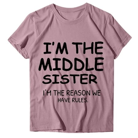 EHQJNJ Women S T-Shirts Women S Casual Letter Print Short Sleeve Tshirt Top T-Shirts for Women V Neck T-Shirts for Women Plus 4807