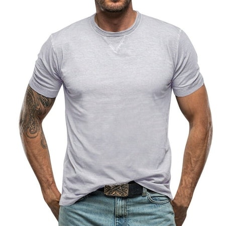 Rrunsv Funny T Shirts for Men Men S Graphic Tees Figure Letter Print Short Sleeve T Shirt Summer Tee Tops White L