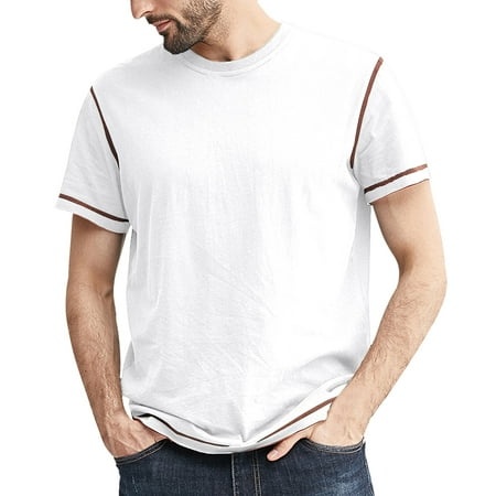 Rrunsv Mens Workout Shirts Men S Letter Graphic Tees Casual Printed Short Sleeve T Shirts Crew Neck Tops White L