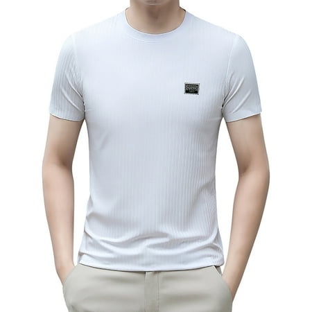 Rrunsv Men Shirt Men S Graphic Tees Vintage Print T-Shirts Short Sleeve Crewneck Casual T Shirts White L