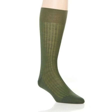 Men S Pantherella 5796 Laburnum Merino Wool 5x3 Rib Dress Sock (Leaf Green S)