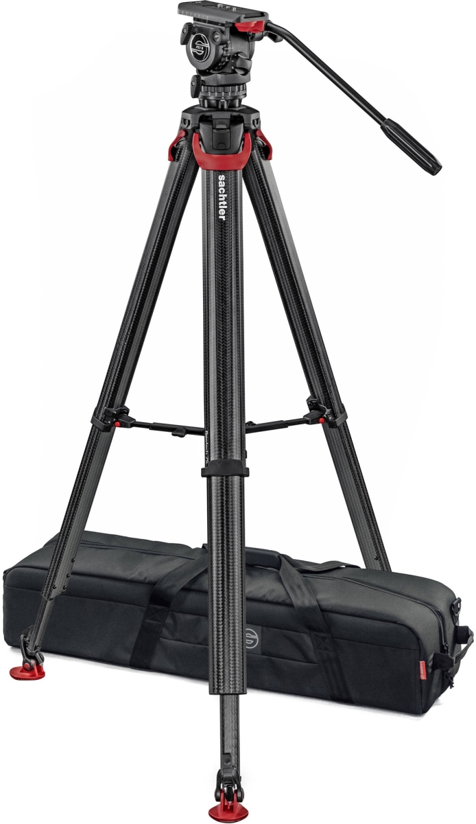 Sachtler SACH-0765 System FSB 8 Touch & Go with Flowtech75 Carbon Fiber Tripod with Mid-Level Spreader & Rubber Feet