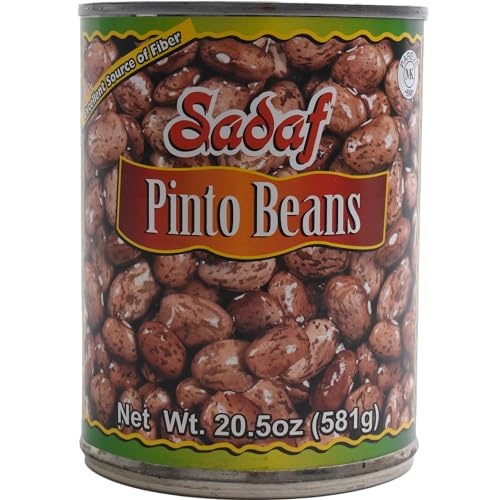 Sadaf Pinto Beans Canned 20.5 Oz - Canned Pinto Beans Whole - Can Pinto Beans - Frijoles Pintos Enlatados