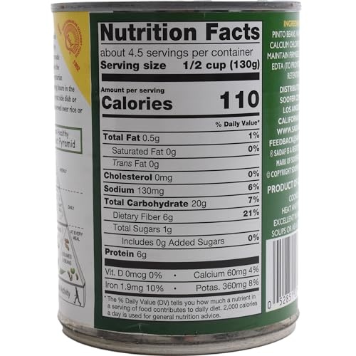 Sadaf Pinto Beans Canned 20.5 Oz - Canned Pinto Beans Whole - Can Pinto Beans - Frijoles Pintos Enlatados thumbnail
