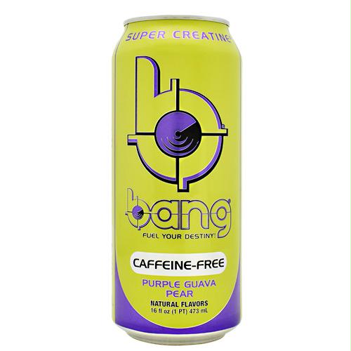 Bang Energy Caffeine Free Purple Guava Pear Energy Drink, 0 Calories, Sugar Free with Super Creatine,16 Fl Oz (Pack of 12)