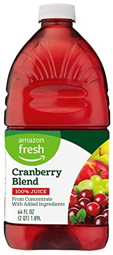 Amazon Fresh, Cranberry Blend Juice from Concentrate, 64 Fl Oz Bottle