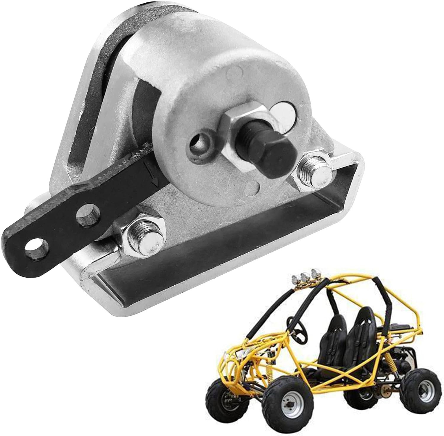 Mechanical Brake Caliper and Bracket with Pads Fit for Go Kart 9598 9597 Manco