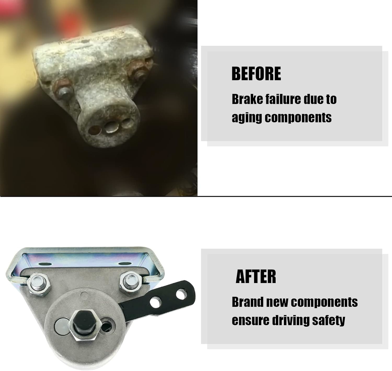 Mechanical Brake Caliper and Bracket with Pads Fit for Go Kart 9598 9597 Manco thumbnail