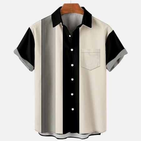 Ayolanni Short Sleeve Hawaiian Shirts for Men White Beach Hawaiian Shirt Collared Neck Multicolor Mens T Shirts Graphic Vintage L