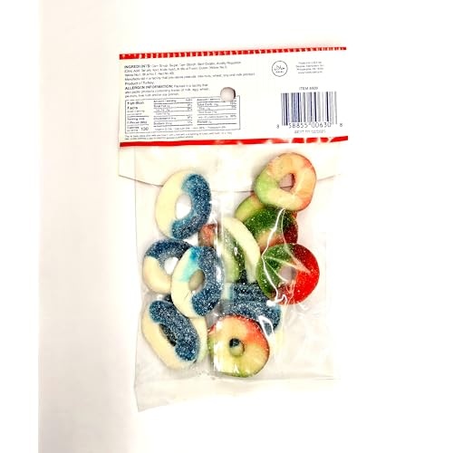 Handy Candy Assorted Fruit Rings | Halal Gummy Candy | 4oz, 12 Count | Product of Türkiye thumbnail