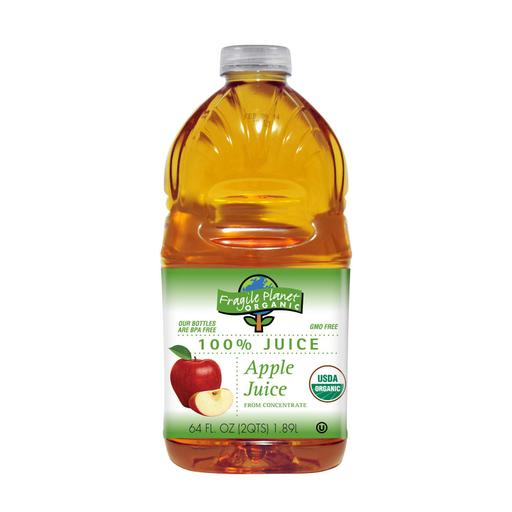Fragile Planet Organics Apple Juice - Pack of 8 - 64 Fl Oz.