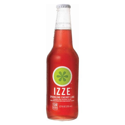 Izze Sparkling Juice - Cherry Lime - Pack of 6 - 12 Fl Oz.