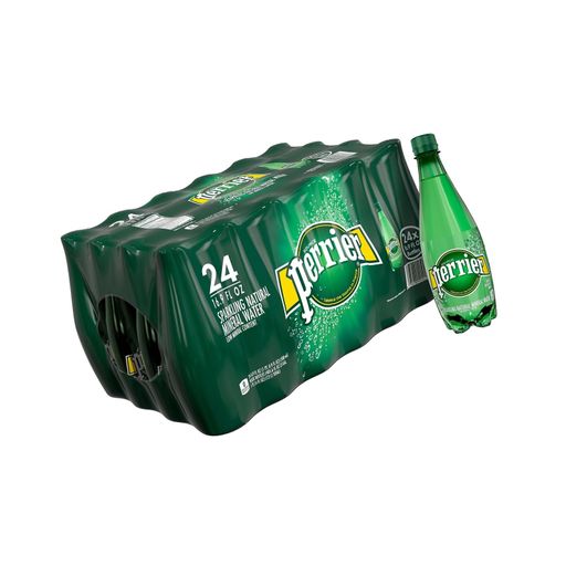 PERRIER Sparkling Mineral Water 16.9 Fl Oz. Plastic Bottles (24 Count) Original