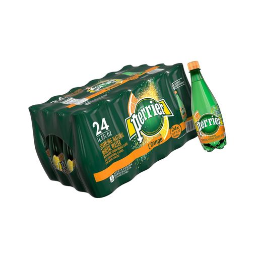 PERRIER L'Orange Flavored Sparkling Mineral Water (Lemon Orange Flavor), 16.9.