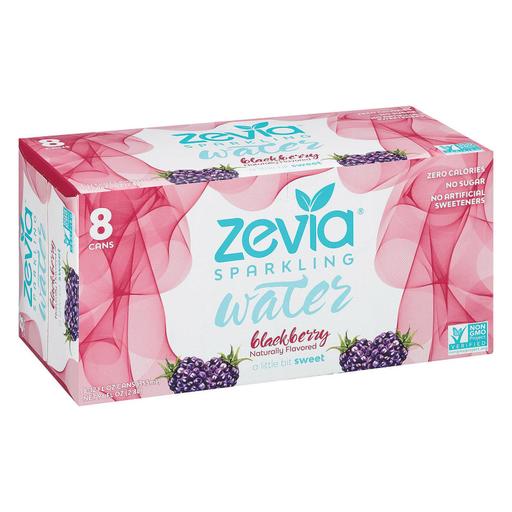 Zevia Sparkling Water - Blackberry - Pack of 3 - 8/12 Fl Oz