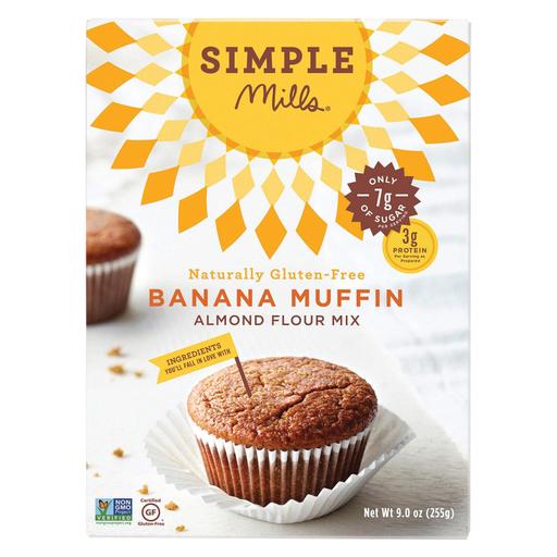 Simple Mills Almond Flour Banana Muffin and Bread Mix - Pack of 6 - 9 Oz.