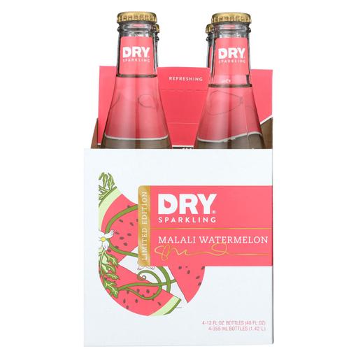 Dry Soda - Malala Watermelon - Pack of 6 - 12 Fl Oz.