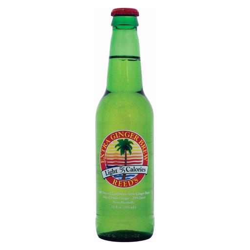 Reed's Ginger Beer Ginger Brew - 55 Calories Extra - Pack of 6 - 12 Fl Oz.
