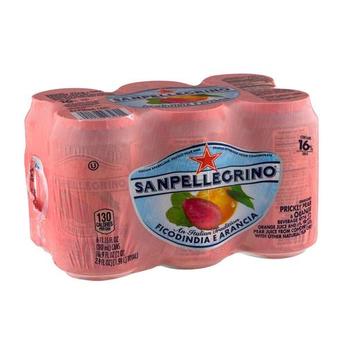 San Pellegrino Sparkling Water - Pear and Orange - Pack of 4 - 11.5 Fl Oz.