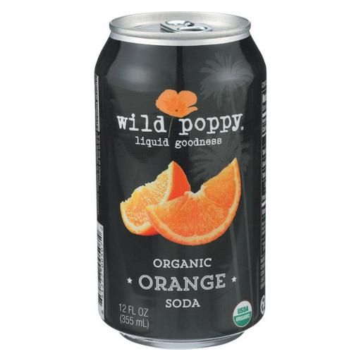 Wild Poppy Soda - Organic - Orange - Pack of 6 - 4/12 Fl Oz