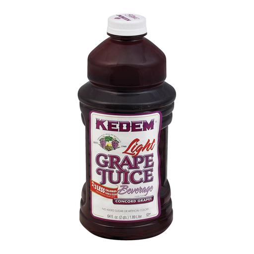Kedem Lite Grape Juice - Pack of 8 - 64 Fl Oz.
