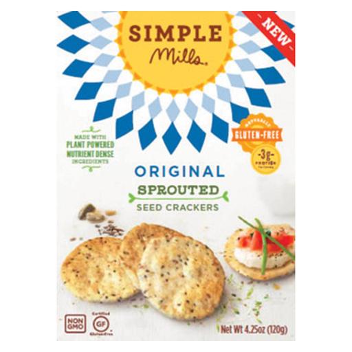 Simple Mills Sprouted Seed Crackers - Original - Pack of 6 - 4.25 Oz