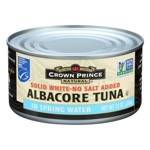 Crown Prince Albacore Tuna in Spring Water - Solid White - Pack of 12 - 12 Oz.