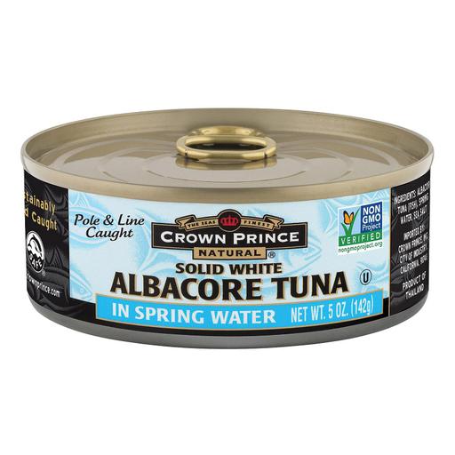 Crown Prince Albacore Tuna in Spring Water - Solid White - Pack of 12 - 5 Oz.