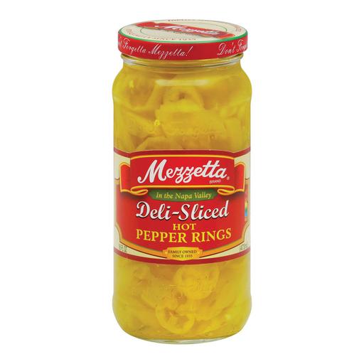 Mezzetta Deli Sliced Hot Pepper Rings - Pack of 6 - 16 Oz.