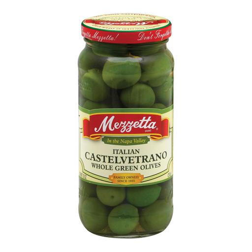 Mezzetta Italian Castelvetrano Whole Green Olives - Pack of 6 - 10 Oz.