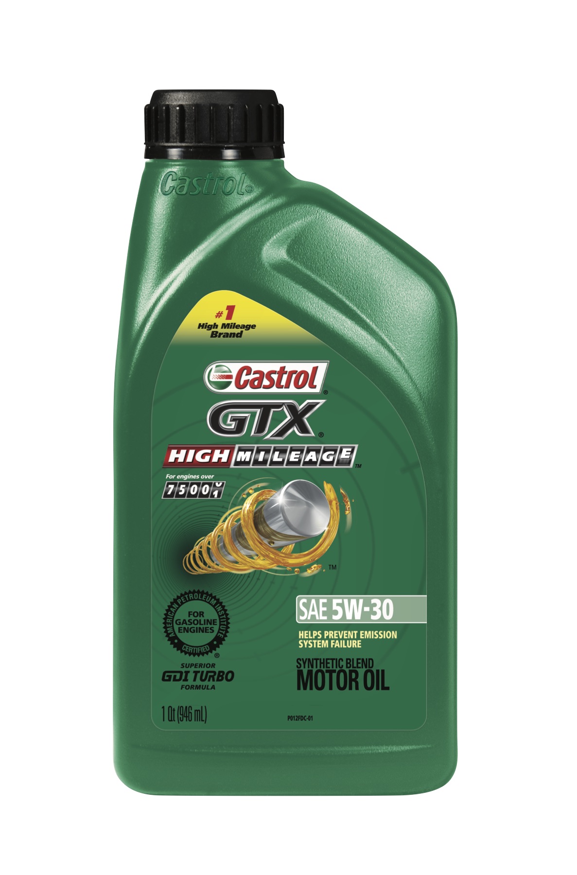GTX High Mileage 5W-30 Synthetic Blend Motor Oil, 1 Qt