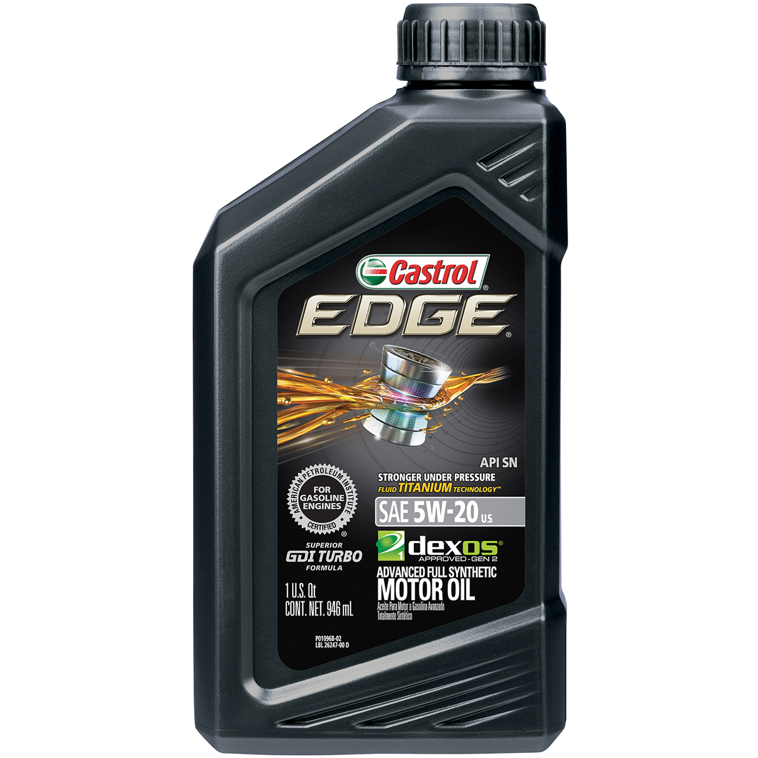 EDGE 5W-20 Advanced Full Synthetic Motor Oil, 1 Qt