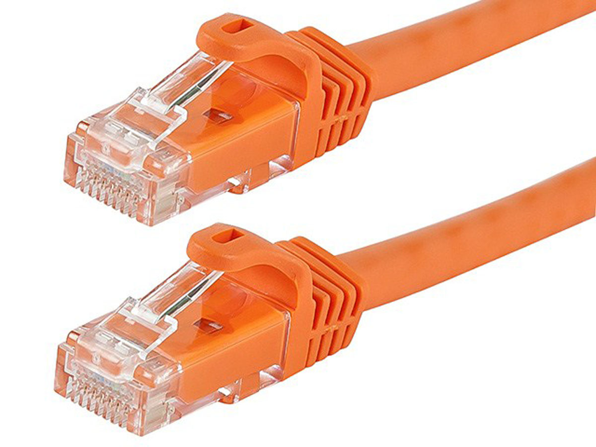 Ethernet Cable,Cat 6,Orange,25 Ft