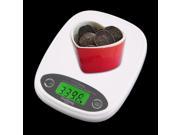 White Slim LCD Electronic Kitchen 3Kg/0.5 Digital Weight Scale Food Diet