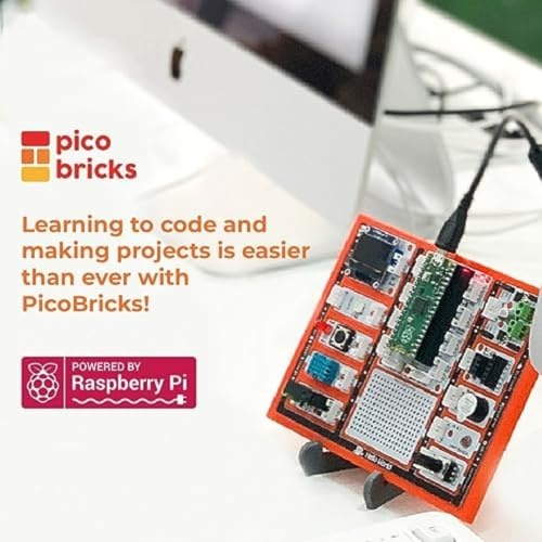 PicoBricks Raspberry Pi Pico W Starter Kit with 12 Detachable Sensors and Extensive Learning Guide, Raspberry Pi Kit, DIY Coding Kit, Raspberry Pi Kit thumbnail