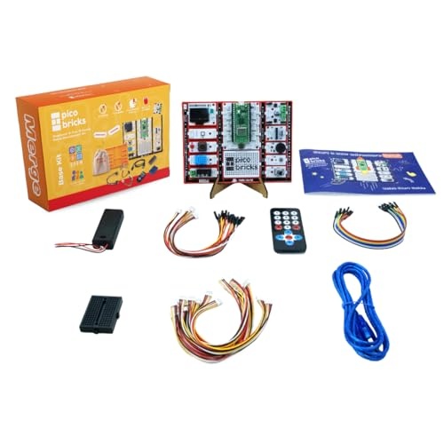 PicoBricks Raspberry Pi Pico W Starter Kit with 12 Detachable Sensors and Extensive Learning Guide, Raspberry Pi Kit, DIY Coding Kit, Raspberry Pi Kit thumbnail