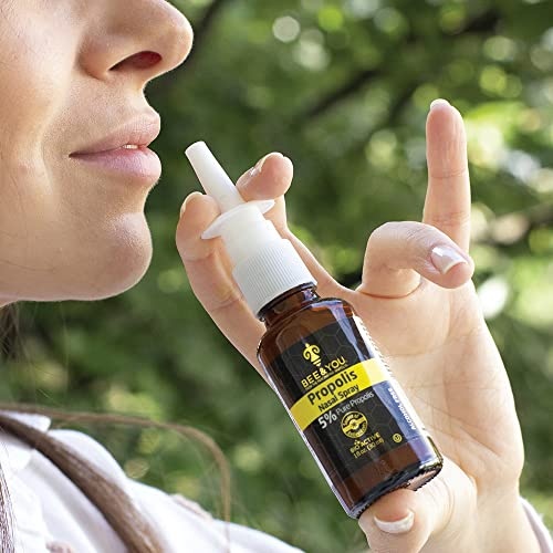 BEE and You Natural Propolis Nasal Spray 1 Fl Oz | Congestion Relief Drug Free & Alcohol Free Medical Grade Propolis Nose Drops, Sinus Relief, Allergy thumbnail