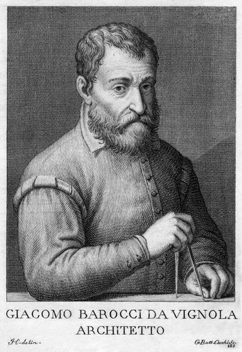 Giacomo Barozzi Da Vignola N(1507-1573) Italian Renaissance Architect Undated Engraving Rolled Canvas Art -  (18 X 24)