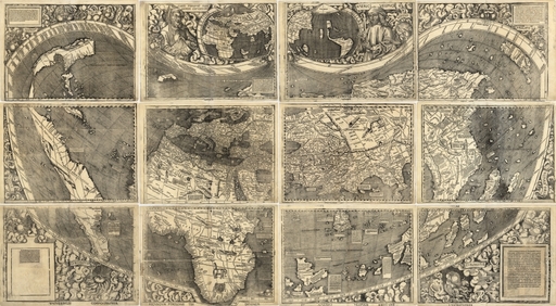 Map Waldseemueller 1507 NUniversalis Cosmographia Secundum Ptholomaei Traditionem Et Americi Vespucii Alioru[M]Que Lustrationes Map by Martin Waldseem